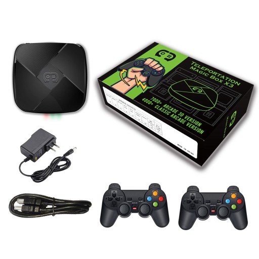 4K ТВ ИГРОВАЯ РЕТРО КОНСОЛЬ 2PADS 30000 СЕРЫЙ