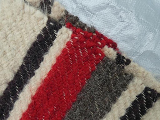 kilim RETRO wełna 75x211 cm chodnik NARZUTA długi wełniany koc