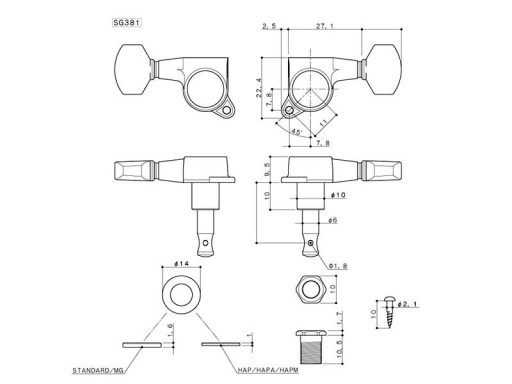 GOTOH SG381-07 MG-T стандартный запорный ключ (CR, R)