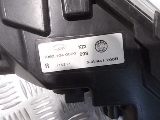 ГАЛОГЕННЫЙ СВЕТОДИОД SKODA RAPID 5J 12-17 5JA941700B ОРИГИНАЛ ПРАВЫЙ