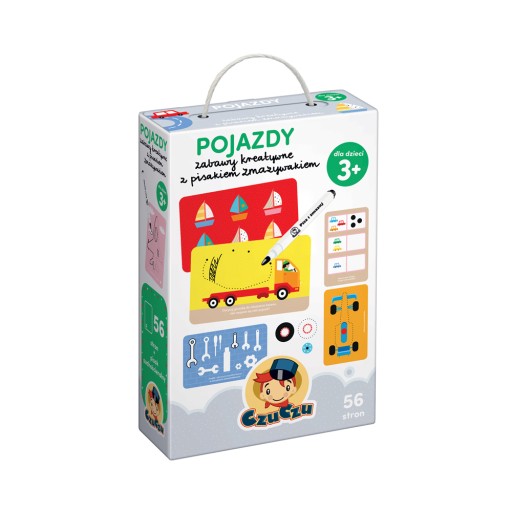 CzuCzu Креативные игры с маркером и ластиком ТРАНСПОРТ Для детей 3+.