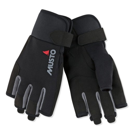 Палубные перчатки Musto Ess Sailing Glove, короткий палец, M, черные