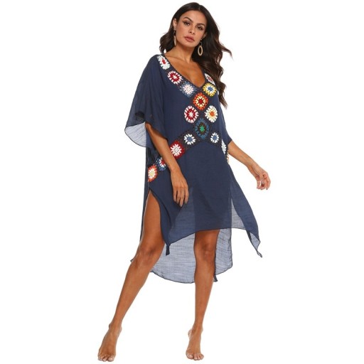 PAREO TUNIKA PLAŻOWA AŻUR KORONKOWA SUKIENKA BOHO
