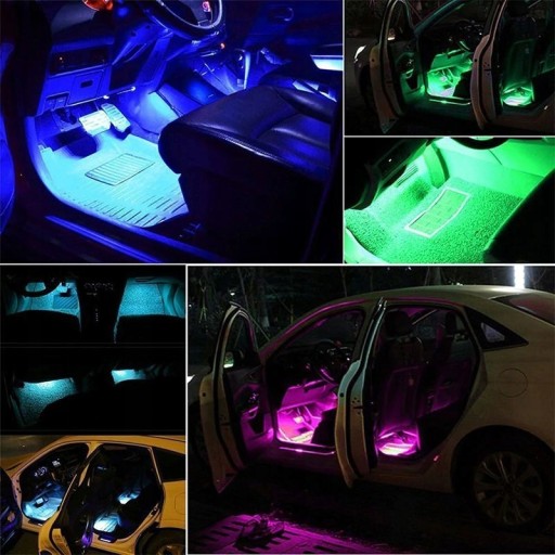 ОСВЕЩЕНИЕ САЛОНА АВТОМОБИЛЯ RGB 48 LED + УПРАВЛЕНИЕ ПРИМЕНЕНИЯМИ