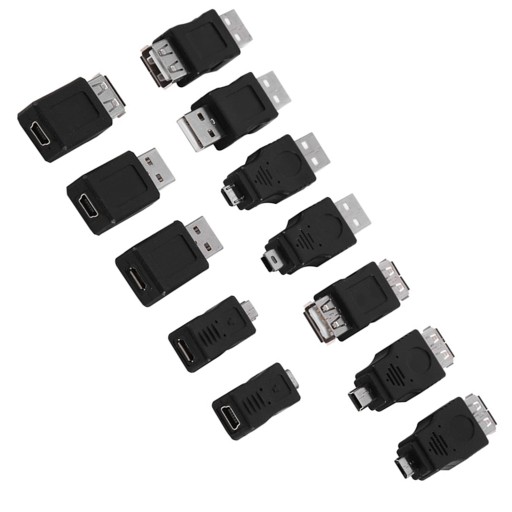 В упаковке 12 шт. USB2.0 микро/мини-папа-мама C-адаптеры-преобразователи