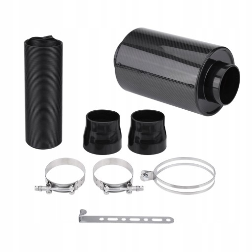 UKŁAD DOLOTOWY CARBON FILTR STOŻKOWY AIRBOX 76MM