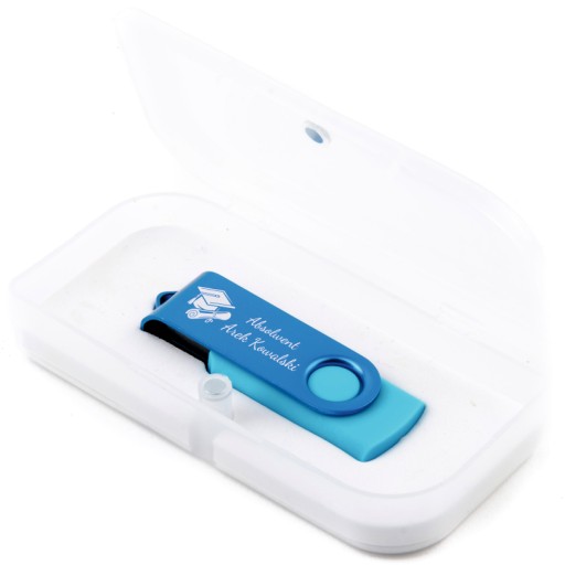 PREZENT Pendrive GRAWER 8 GB USB 2.0 + BOX na ZAKOŃCZENIE ROKU dla UCZNIA