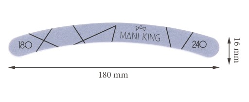 Пилочка для ногтей Manicure Pedicure 180/240 Banana ManiKing Набор 50 шт.