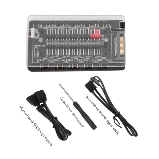 ВЕНТИЛЯТОР С АКРИЛОВЫМ КОРПУСОМ ARGB PWM, 10-КАНИЙ РАЗДЕЛИТЕЛЬ RGB5V