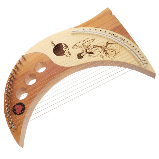 INSTRUMENT MUZYCZNY HARFA PRZENOŚNA MAŁA HARFA 19 TONÓW LIRA