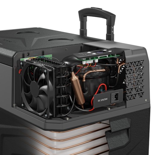 АВТОМОБИЛЬНЫЙ ХОЛОДИЛЬНИК YOLCO BX50 Carbon 47л + винная полка