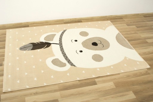 160x225 см БЕЖЕВЫЙ КОВЕР LUNA KIDS ДЕТСКИЙ МЕДВЕДЬ APACZ СТИЛЬ БОХО