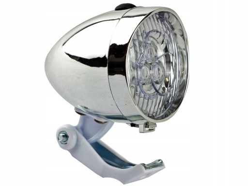 Велосипедный фонарь RETRO 3 LED CHROME / HOLLAND STYLE