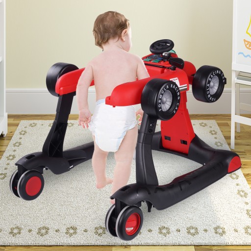 Ходунки 4 в 1 Ride-on с регулируемой высотой, красный CostWay