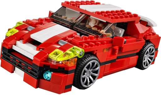 LEGO CREATOR 31024 Красные конструкции 3 в 1 Автомобиль-динозавр Самолет