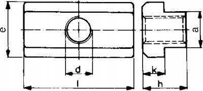 Nakretka teowa DIN508L M12x14mm FORMAT
