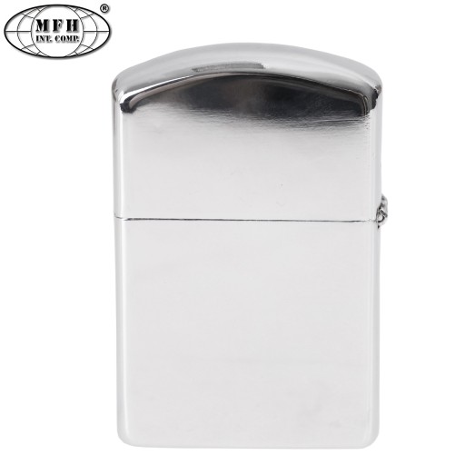 БЕНЗИНОВАЯ ЗАЖИГАЛКА типа ZIPPO СТАЛЬ ХРОМ MFH