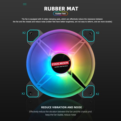 140-мм охлаждающий вентилятор с бесшумной RGB-подсветкой, маленький, 6-контактный, с бесшумной подсветкой, 3,6 Вт, 1 вентилятор