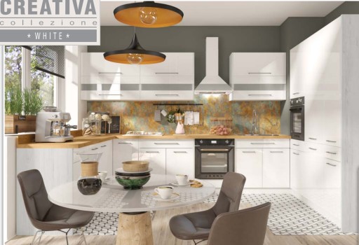 CREATIVA Кухня 5, серый глянец, ДИЗАЙН НА ЗАМЕР