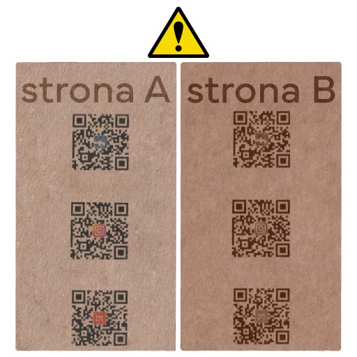 dwustronne EKOLOGICZNE WIZYTÓWKI 300 szt. GRUBE PAPIER KRAFT 300g