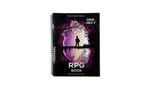 МОЮЩАЯСЯ КНИГА RPG А4 ШЕСТИГРАННАЯ СЕТКА + МАРКЕР