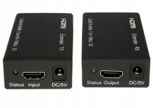 КОНВЕРТЕР-ЭКСТЕНДЕР HDMI-LAN ЧЕРЕЗ ВИТОЙ КАБЕЛЬ RJ45 ДЛИНОЙ 60М