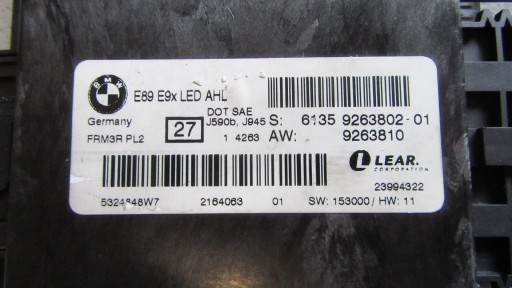 Светодиодный модуль поворотного ксенонового света FRM3R LED AHL BMW E91 E90 X1 E84