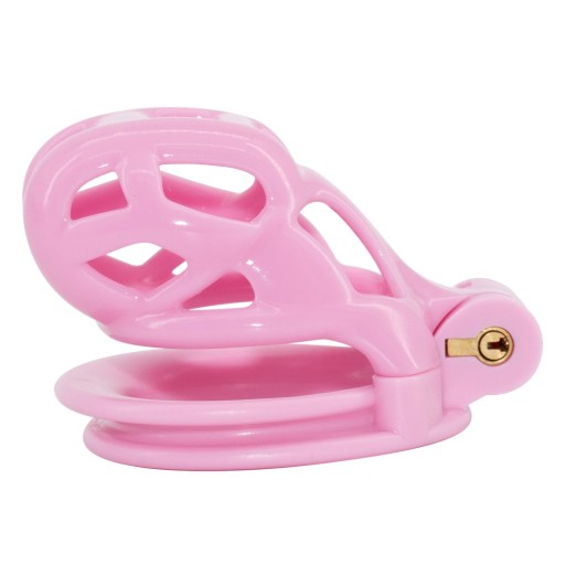 МАЛЕНЬКИЙ ЛЕГКИЙ ПОЯС ЦЕЛОМУДРИЯ COBRA S PINK CHASTITY PENIS CAGE