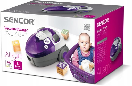 Odkurzacz bezworkowy Sencor SVC 512 Fioletowy 890W