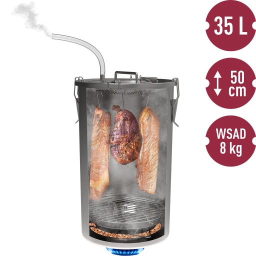 Wędzarnia domowa w garnku 35L na kuchenkę gazową