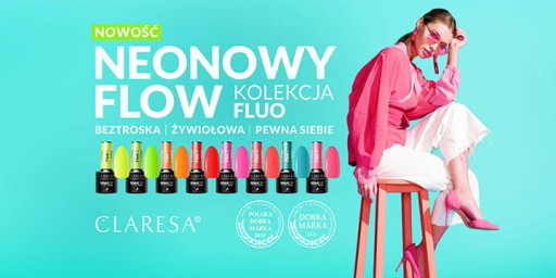 CLARESA NEON FLUO ГИБРИДНЫЙ ЛАК 3 5 мл