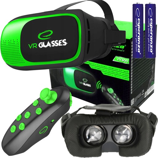 3D ОЧКИ VR ДЛЯ ВАШЕГО ТЕЛЕФОНА + НАУШНИКИ RGB BT