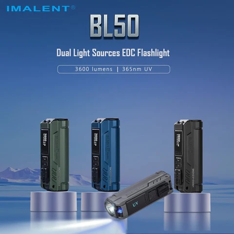 Фонарик Imalent BL50 с двумя источниками света EDC ЧЕРНЫЙ