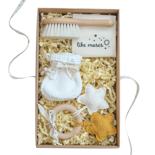 BABY SET GIFT щеточка для релаксации, шерстяная обувь. греметь