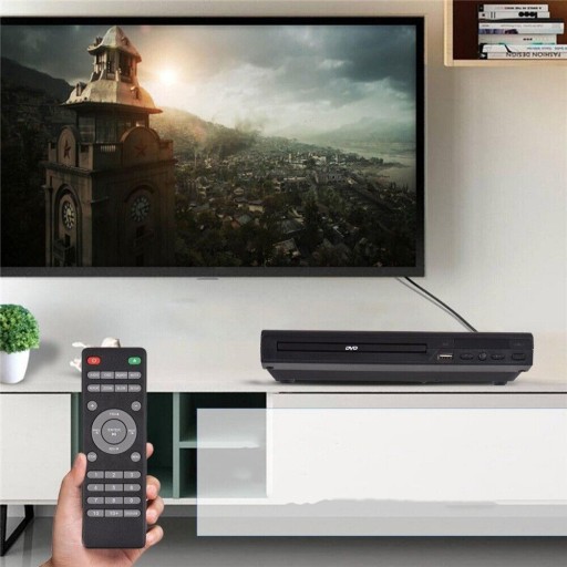 DVD-ПЛЕЕР ДЛЯ ТЕЛЕВИЗОРА С РАЗЪЕМОМ USB, HDMI И AV-ВЫХОДОМ + ПУЛЬТ ДИСТАНЦИОННОГО УПРАВЛЕНИЯ