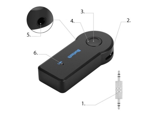 Разъем Bluetooth aux minijack для музыкального приемника в машину AKU