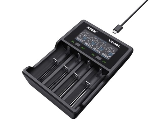 ИНТЕЛЛЕКТУАЛЬНОЕ ЗАРЯДНОЕ УСТРОЙСТВО XTAR VC4SL 18650/32650 LI-ION/NI-MH 4 КАНАЛА USB-C