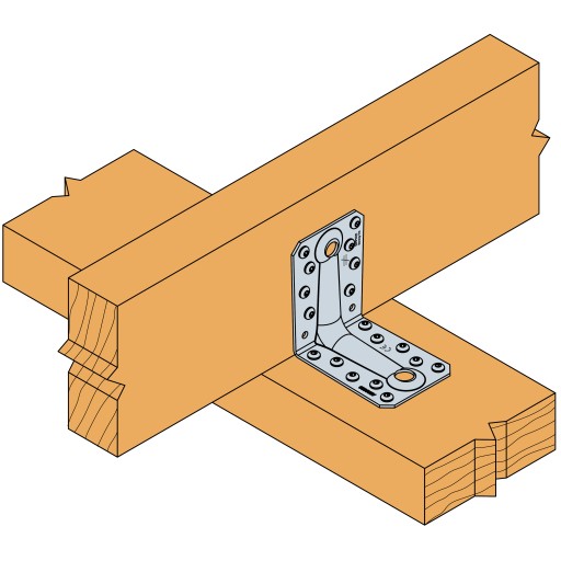 Łączniki ciesielskie kątowniki 70x70x55 x1,5mm 50st stalowe Simpson ABR7015