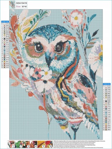 Diamond Emelcodery Diamond Mosaic 5D OWL