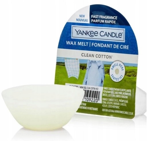 YANKEE CANDLE CLEAN COTTON ароматизированный воск 22г