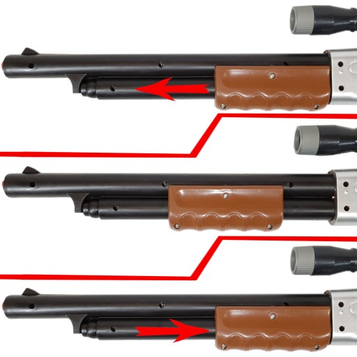 Strzelba Hukowa Winchester Karabin Pukawka Efekty Dźwiękowe + Luneta 66cm