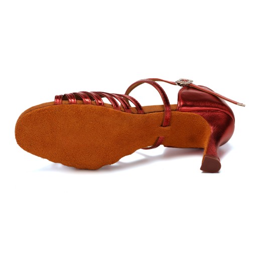 ТАНЦЕВАЛЬНЫЕ ТУФЛИ SHINY RED BURROW 7,5см
