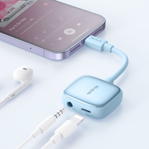 АДАПТЕР MCDODO КАБЕЛЬ LIGHTNING MINI JACK 3,5 ММ ДЛЯ IPHONE 13 14