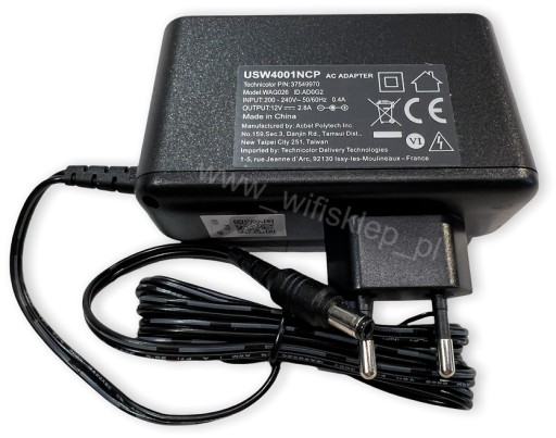 Блок питания для декодера CANAL+ ULTRABOX 4K USW4001NCP WAG026 12В 2,8А