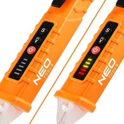 NEO INDUKCYJNY PRÓBNIK TESTER NAPIĘCIA 2 METODY POMIARÓW 12-1000V AC 94-007