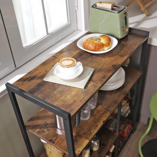Baker's Rack, Kitchen Island с 2 металлическими корзинами, полками и крючками,