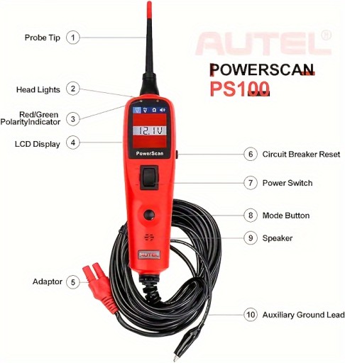 Тестер автомобильных цепей Autel PowerScan 20 сек.