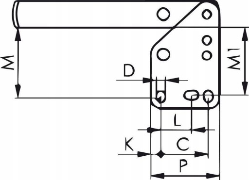 Docisk szybkomocujacy, pionowy,6802 wlk. 2 AMF
