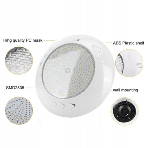 AC12V 468LED LAMPA BASENOWA IP68 WODOODPORNA 35W