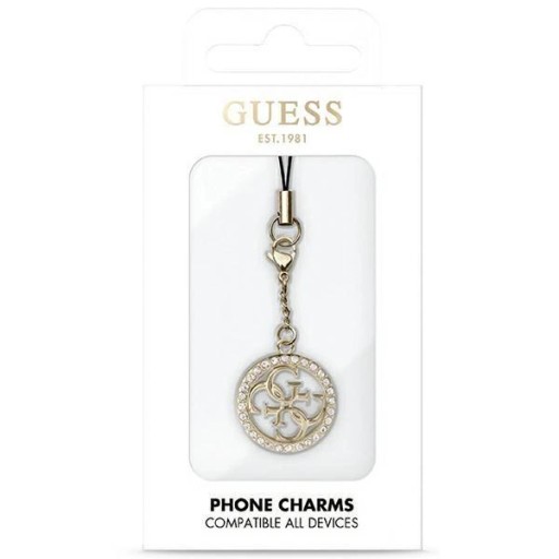 Подвеска Guess 4G со стразами - золото